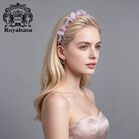 Royal sasa 皇家莎莎韩式高级感齿梳发箍蝴蝶点缀温柔甜美头箍高颅顶防滑发卡