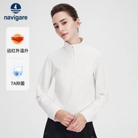 navigare 小帆船半拉链卫衣女士华夫格长袖T恤衫