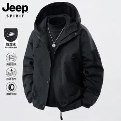 JEEP SPIRIT 多口袋 男士夹克  黑色 XL