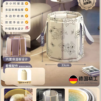 移动端：养生泡脚桶过腿保温家用折叠便携洗脚盆360°锁温加厚过膝泡脚袋