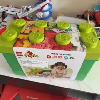 乐高（LEGO）积木得宝10914 豪华缤纷大绿桶男女孩儿童玩具生日礼物大颗粒