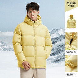 骆驼 男装情侣同款面包羽绒服男秋冬连帽加厚保暖鸭绒时尚短外套男
