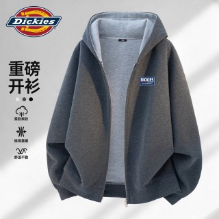 移动端：Dickies 美式重磅开衫连帽卫衣男士2026秋季新款休闲宽松上衣外套