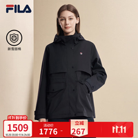 斐乐 新雪丽棉棉服|斐乐女装2026冬新款时尚通勤收腰防风连帽保暖外套 传奇蓝-NV M 165/84A/M