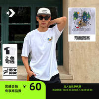 匡威 官方 趣味户外印花宽松短袖男女T恤UCK030 UCK030-001 M (170/96A)