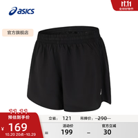 亚瑟士 女子4英寸跑步短裤速干舒适透气运动裤 2012D151-001 黑色 M