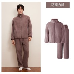 YOUKESHU 【珊瑚绒加厚】女士可外穿睡衣套装