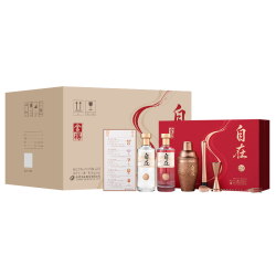 舍得 自在29度 浓香型白酒 500ml*2瓶*3盒  调酒礼盒箱装 白酒低度