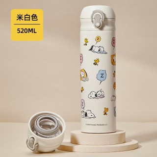 移动端、88VIP：史努比 儿童保温杯食品级316直饮水杯男女小上学水壶杯子