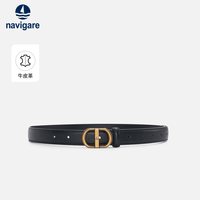 navigare 意大利小帆船真皮针扣腰带女士牛皮细腰带