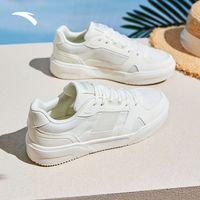 超级安踏 安踏焦糖丨经典撞色低帮板鞋女2026夏季新款小白鞋女鞋122528014