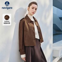navigare 意大利小帆船卡其色短外套女士飞行夹克