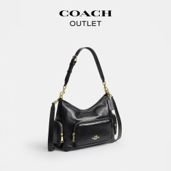 COACH 奥莱女士女包口袋细节LAUREL 30号流浪包单肩斜挎包通勤手提包