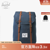 Herschel Supply Herschel经典简约复古双肩包肩带电脑包背包书包旅行包男女通用大容量休闲 单宁蓝 19.5升(15英寸笔记本电脑)