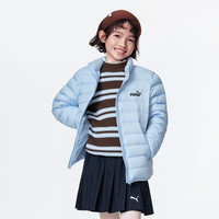 彪马 童装2026秋冬季新款儿童羽绒服轻量保暖 冰蓝80902 170