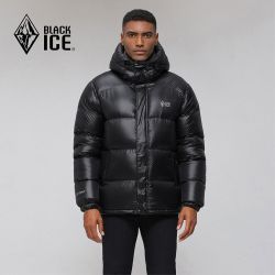 黑冰 户外运动加厚保暖连帽羽绒服鹅绒外套秋冬防寒F8534MJ