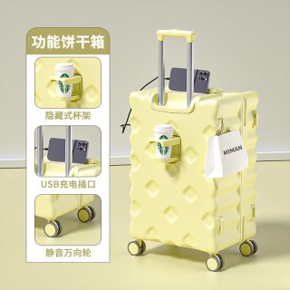 移动端：米曼尼 行李箱女2024新款20寸登机小型拉杆旅行密码皮箱子28大容量万向轮