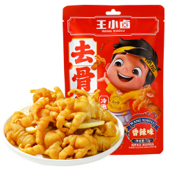 王小卤 休闲零食 无骨凤爪 香辣味72g