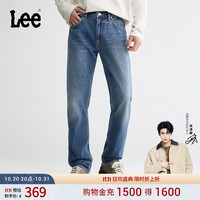 Lee 26秋冬新款舒适牛仔裤中蓝色男休闲潮 中蓝色 33