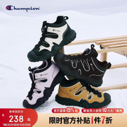 Champion 冠军男女童加绒中帮棉靴26冬季新款潮流经典户外保暖儿童雪地靴
