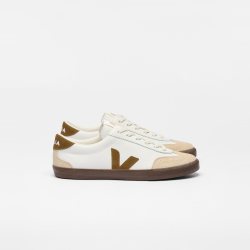 VEJA VOLLEY 白色/军棕色皮革低帮休闲鞋