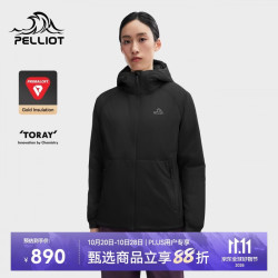 伯希和 Primaloft金标P棉户外棉服女保暖冬季厚外套124376130黑L