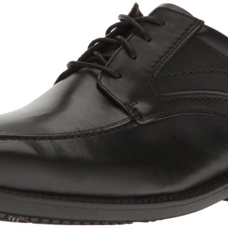 ROCKPORT 男士商务正装皮鞋 方头系带牛津鞋 黑色//白色 7