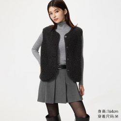 摇粒绒背心优衣库女装492224