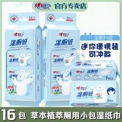 心相印 湿厕纸杀菌私处清洁成人厕湿巾迷你随身小包抽取卫生湿纸巾
