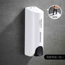 家用壁挂式皂液器免打孔皂液盒洗发水沐浴露按压瓶酒店宾馆皂液机