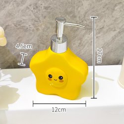 可爱星星乳液瓶家用卫生间洗发水沐浴露按压式分装瓶高颜值陶瓷瓶