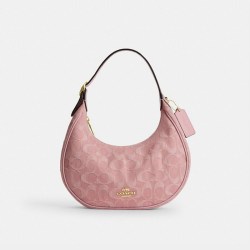 COACH 经典老花 金色徽标 单肩包