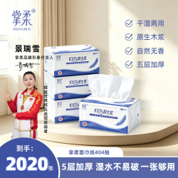 掌柔 擦手纸加厚抽纸餐纸家用可湿水实惠车用整箱面巾纸 甄选装 505张*4包