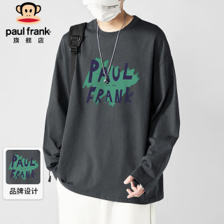 大嘴猴 长袖t恤男款春秋季纯棉印花上衣服休闲打底衫内搭卫衣男装外套
