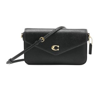 COACH Wyn 20 C标饰翻盖按扣牛皮革信封包