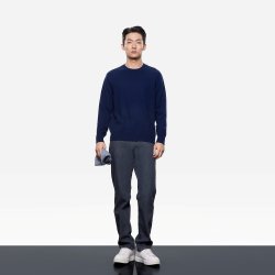 鄂尔多斯 ERDOS 男装羊毛羊绒衫圆领宽松亲肤百搭纯色针织衫上衣男商务休闲