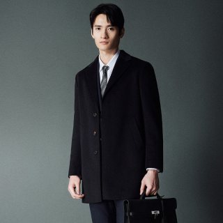 移动端：报喜鸟 秋冬新款男士商务休闲中长款羊绒毛呢大衣保暖羊毛外套上衣