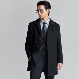 移动端：报喜鸟 秋冬季新款男士商务休闲毛呢大衣舒适翻领绵羊毛上衣外套男