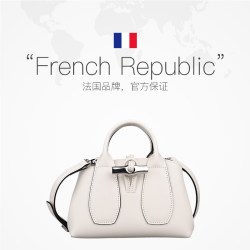 LONGCHAMP 皮质竹节包