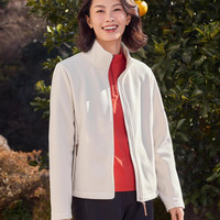 乐飞叶 户外轻便环保保暖抓绒衣女士新款秋冬开衫立领外套