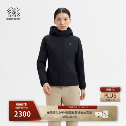 KOLON SPORT 户外棉服 女子耐磨透湿防泼水P棉拼接INSULATED夹克- LKPJ6WN084-BK 黑色 M 165/88A