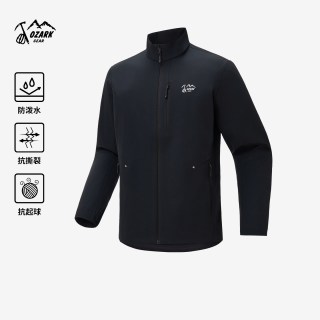 移动端：奥索卡 Ozark奥索卡户外防泼水软壳衣男登山徒步立领双层编织夹克26秋新