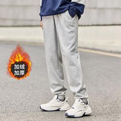 安踏 运动裤男士秋冬束脚卫裤加厚跑步通勤休闲长裤子男