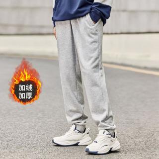 安踏 运动裤男士秋冬束脚卫裤加厚跑步通勤休闲长裤子男
