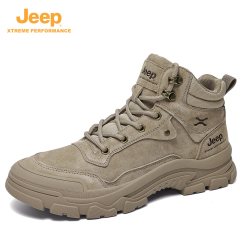Jeep |吉普登山鞋男防泼水防滑徒步鞋抓地轻便马丁靴耐磨战术靴