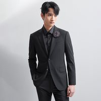 移动端：报喜鸟 新款男士商务正装订婚西服结婚西装上衣西裤男