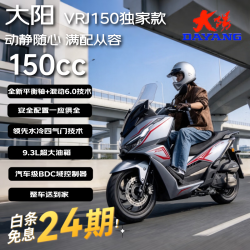 大阳电动车 大阳VRJ150独家款 燃油龙骨踏板摩托城市通勤代步安全智能满配 幻速银