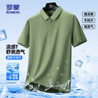 罗蒙 短袖POLO衫 男士翻领商务休闲百搭纯色上衣