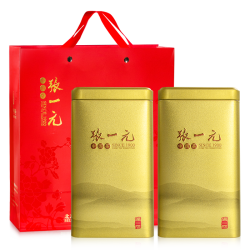 张一元 茶叶2026新茶雨前豆香龙井茶嫩芽400g（200gx2罐）绿茶春茶 张一元龙井配礼袋200g*2罐