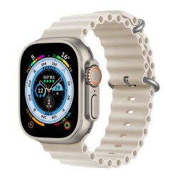 贝菲特 适用applewatch官网ultra同款海洋液态硅胶S10表带苹果手表S9/8/5/6/7/se代 iwatch运动游泳表带